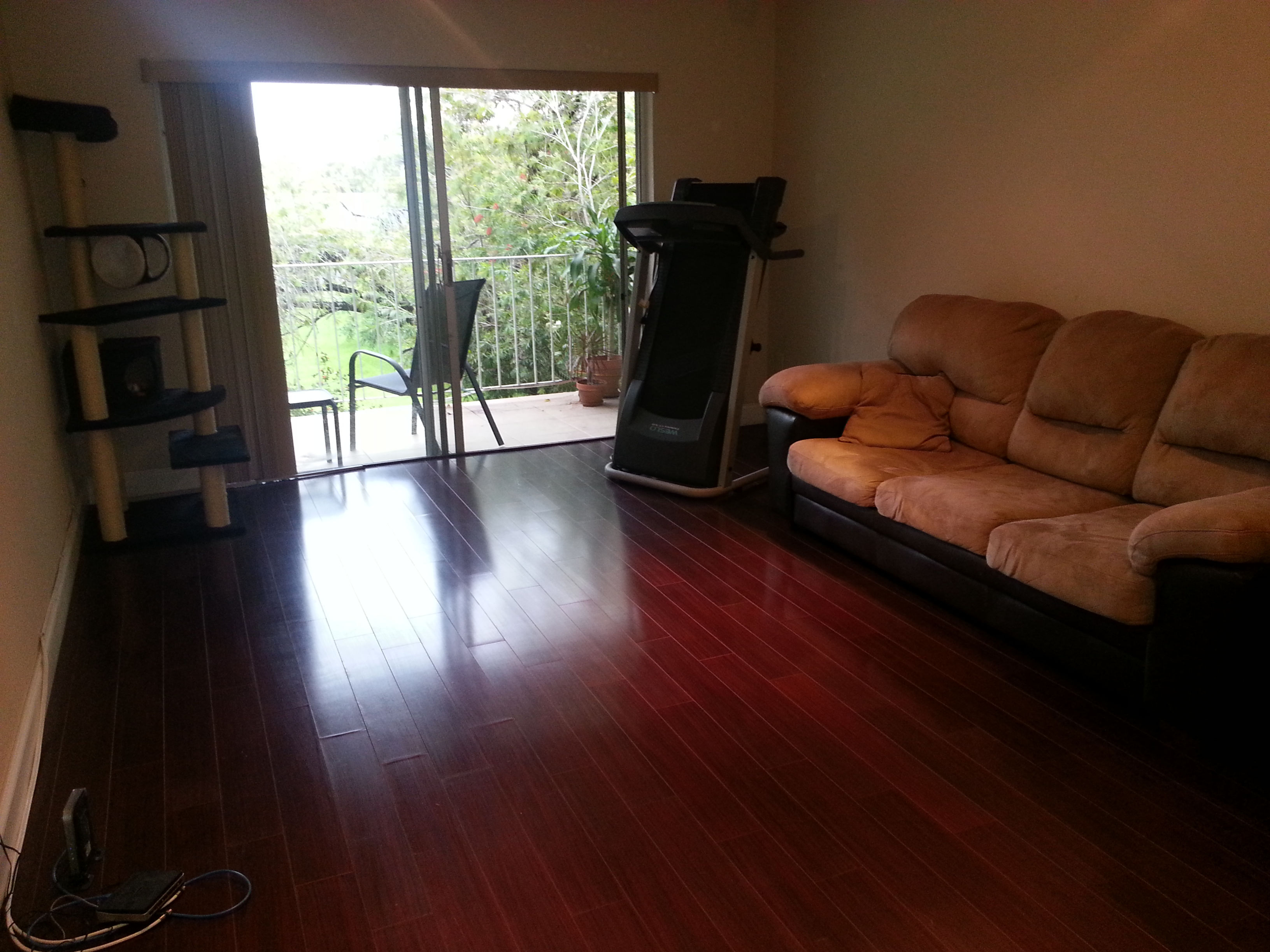 The living room of our Village At Dadeland condo, located in Miami, Florida
